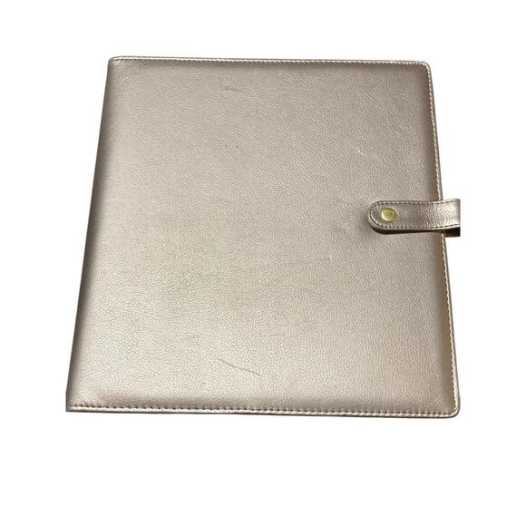 Happy Planner Gold Faux Leather Hot Pink Inside 11”x12” For 8x11 Planner - Picture 1 of 8